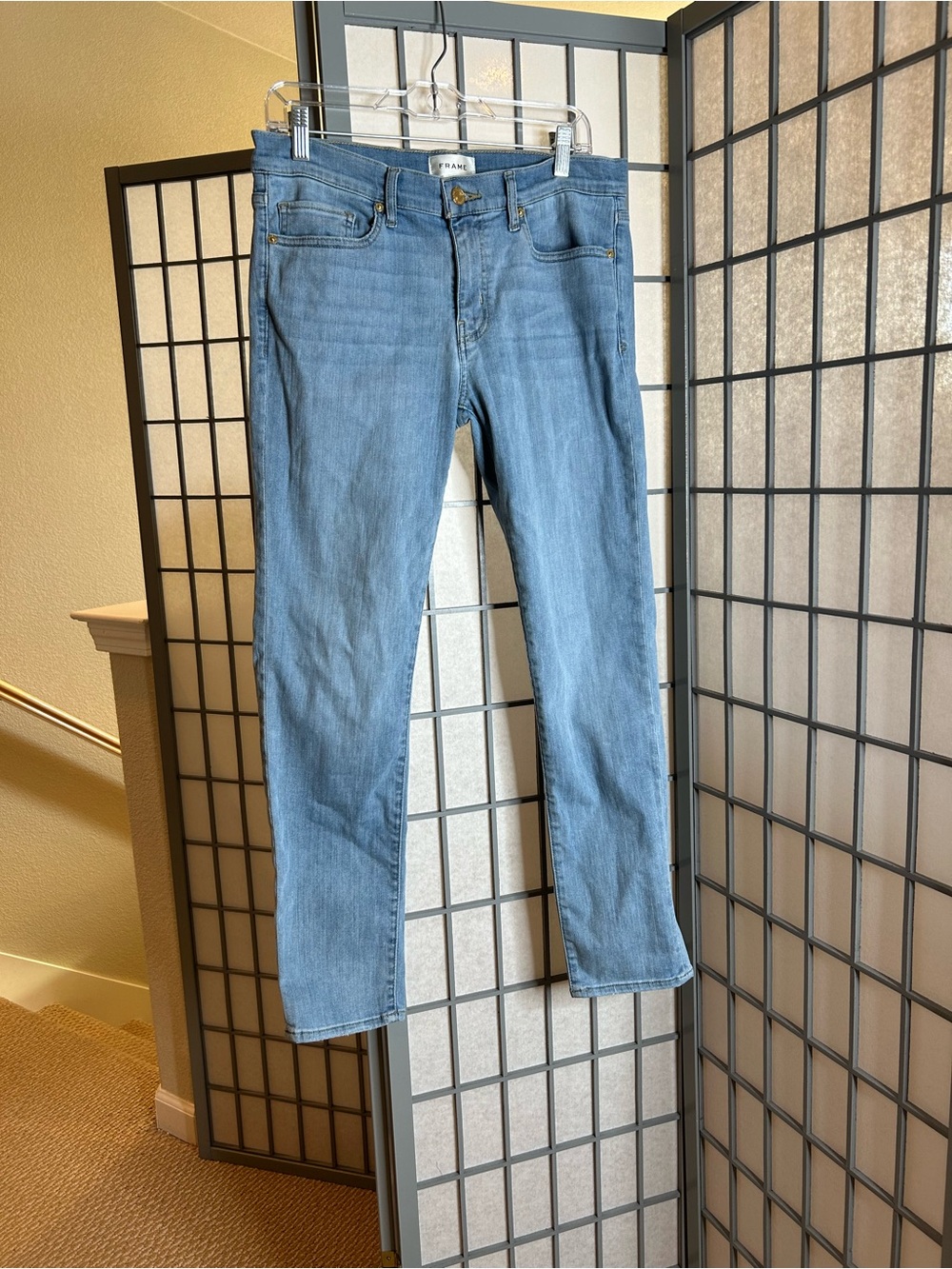 Frame Denim Light Blue Skinny Jeans